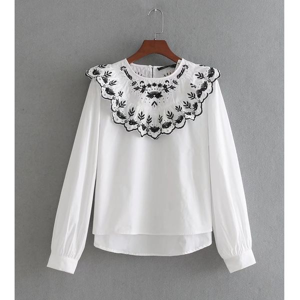 2018 fashion women vintage embroidery hollow out ruffles white shirt long sleeve casual blouse femininas new blusa ls1838
2018 fashion women vintage embroidery hollow out ruffles white shirt long sleeve casual blouse femininas new blusa ls1838