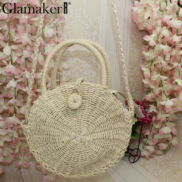glamaker wheat straw travel holiday chic accessories women summer beach party accessories casual zipper fashion 2018, Black;brown
glamaker wheat straw travel holiday chic accessories women summer beach party accessories casual zipper fashion 2018, Black;brown