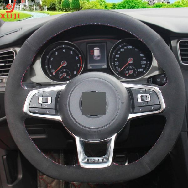 diy hand-stitched black suede car steering wheel cover for volkswagen golf 7 gti golf r mk7 vw polo gti scirocco 2015 2016
diy hand-stitched black suede car steering wheel cover for volkswagen golf 7 gti golf r mk7 vw polo gti scirocco 2015 2016