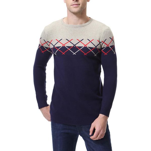 nice men plaid color matching knit sweater fashion men cotton round neck bottoming shirt slim sweater for male autumn winter, White;black
nice men plaid color matching knit sweater fashion men cotton round neck bottoming shirt slim sweater for male autumn winter, White;black