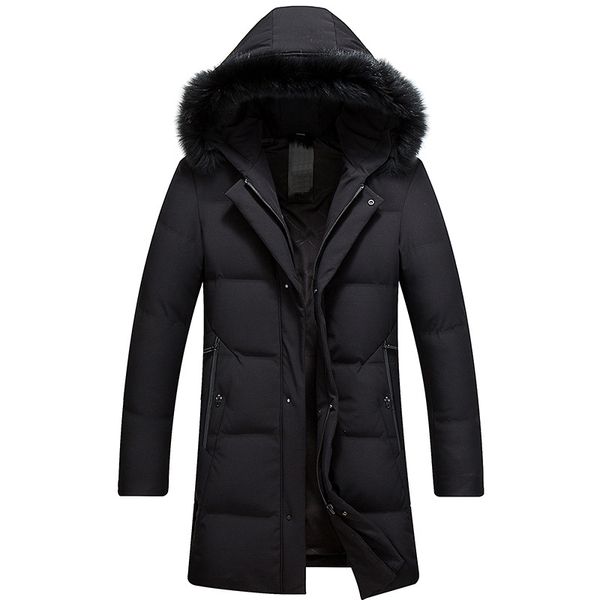 2018 winter men's down jacket brand mid-long casual duck down coat real fox fur collar hooded thicken warm men's outwear co068, Black
2018 winter men's down jacket brand mid-long casual duck down coat real fox fur collar hooded thicken warm men's outwear co068, Black