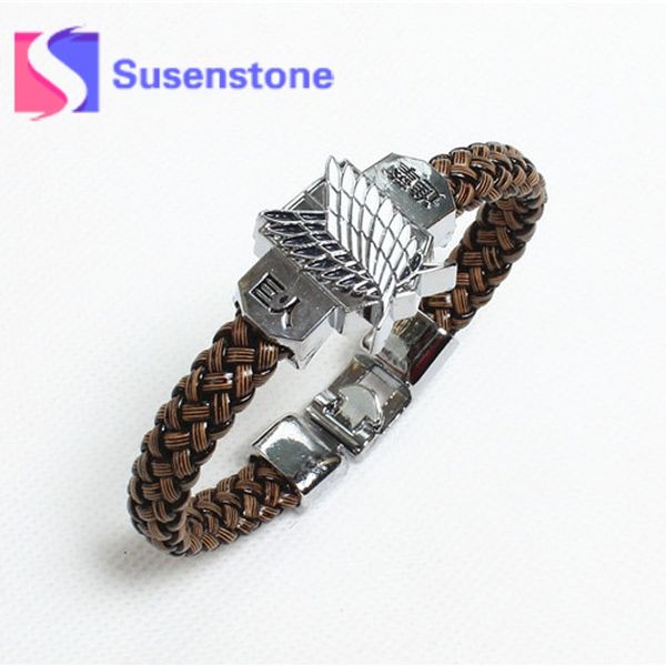 2017 attack on titan shingeki no kyojin cosplay costume wrap bracelet men woven strap bracelet bangle handmade wristband, Golden;silver
2017 attack on titan shingeki no kyojin cosplay costume wrap bracelet men woven strap bracelet bangle handmade wristband, Golden;silver