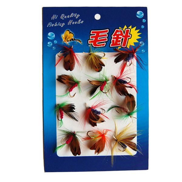 12 piece/set fly fishing lure simulation flies baits set dry /wet flies fishing tackle feather lures carp fishing bait
12 piece/set fly fishing lure simulation flies baits set dry /wet flies fishing tackle feather lures carp fishing bait