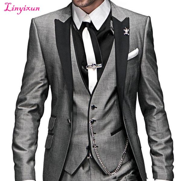 linyixun morning style grey one button groom tuxedos man 2 styles for groomsmen men wedding suits bridegroom, White;black
linyixun morning style grey one button groom tuxedos man 2 styles for groomsmen men wedding suits bridegroom, White;black