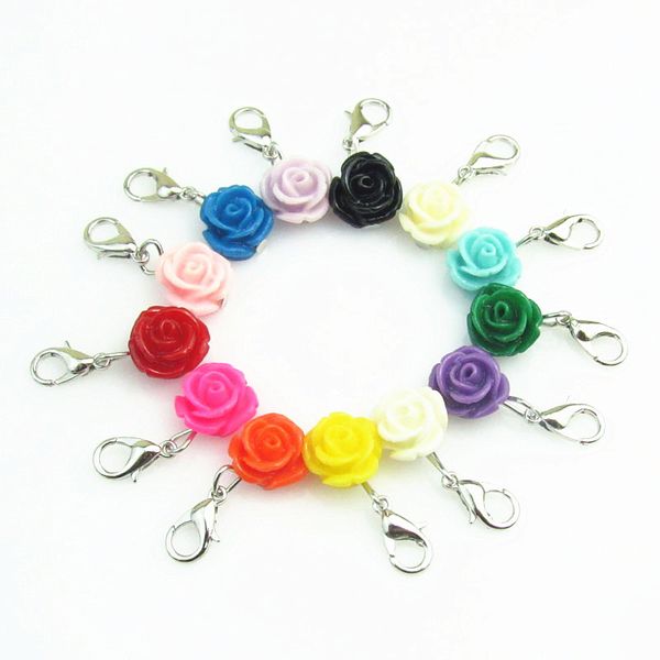 13pcs mixed different color rose flower dangle charm lobster clasp charms for floating lockets pendant jewelry, Bronze;silver
13pcs mixed different color rose flower dangle charm lobster clasp charms for floating lockets pendant jewelry, Bronze;silver