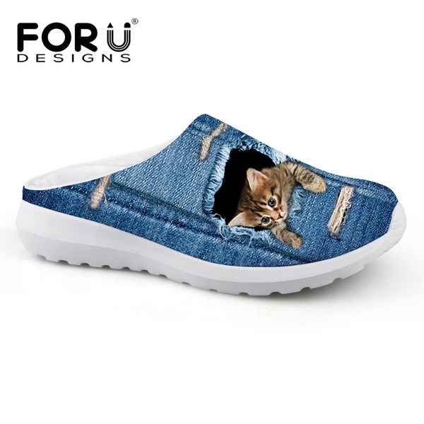 forudesigns cute pet cat denim printed women sandals light weight slip-on summer beach water shoes female loafers breathable, Black
forudesigns cute pet cat denim printed women sandals light weight slip-on summer beach water shoes female loafers breathable, Black