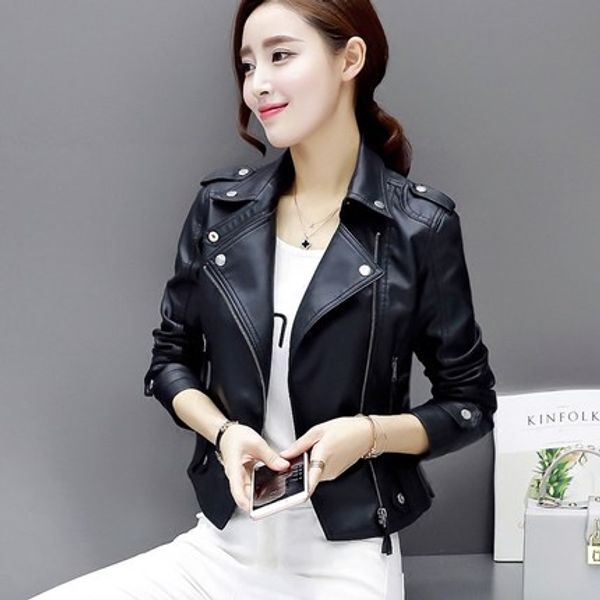 Sequined Fashion Leather Jackets Women Rivet Zipper Motorcycle Faux Soft Leather Coat Paragraph Lapel PU Jacket Outerwear
Sequined Fashion Leather Jackets Women Rivet Zipper Motorcycle Faux Soft Leather Coat Paragraph Lapel PU Jacket Outerwear