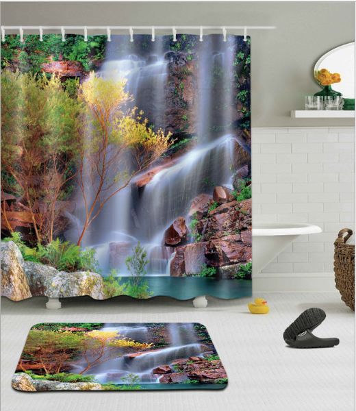rock falls 3d pattern print custom waterproof bathroom modern shower curtain polyester fabric bathroom curtain door mat sets
rock falls 3d pattern print custom waterproof bathroom modern shower curtain polyester fabric bathroom curtain door mat sets