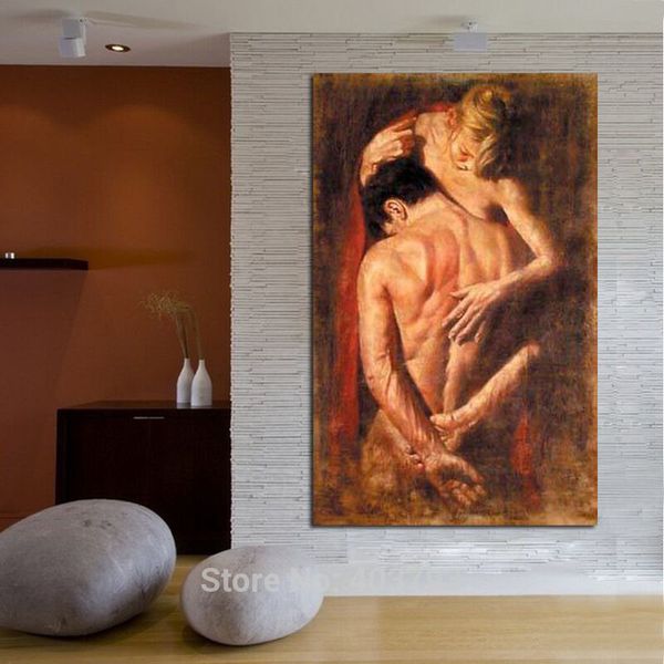 100% hand painted romantic young lovers naked strong young man and girl canvas oil painting for home wall art no frame 60x90cm
100% hand painted romantic young lovers naked strong young man and girl canvas oil painting for home wall art no frame 60x90cm