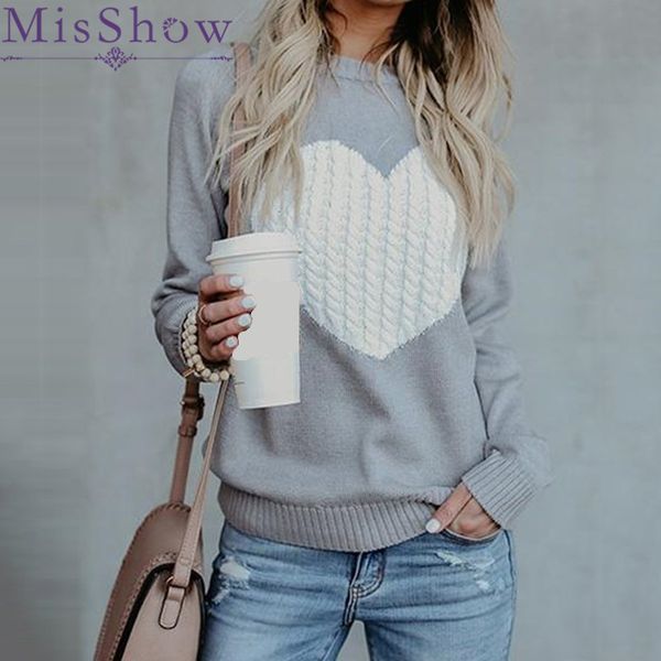 misshow autumn winter knitted love graphic sweater women long sleeve heart women casual pullover loose jumper pull femme s18100803, White;black
misshow autumn winter knitted love graphic sweater women long sleeve heart women casual pullover loose jumper pull femme s18100803, White;black