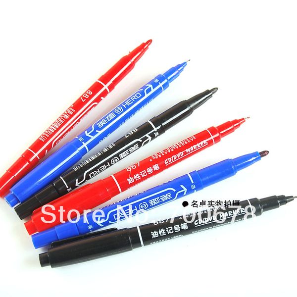 50pcs/lot double slider marker pen hook line pen oil marker can not be erased and fade blue black red color
50pcs/lot double slider marker pen hook line pen oil marker can not be erased and fade blue black red color