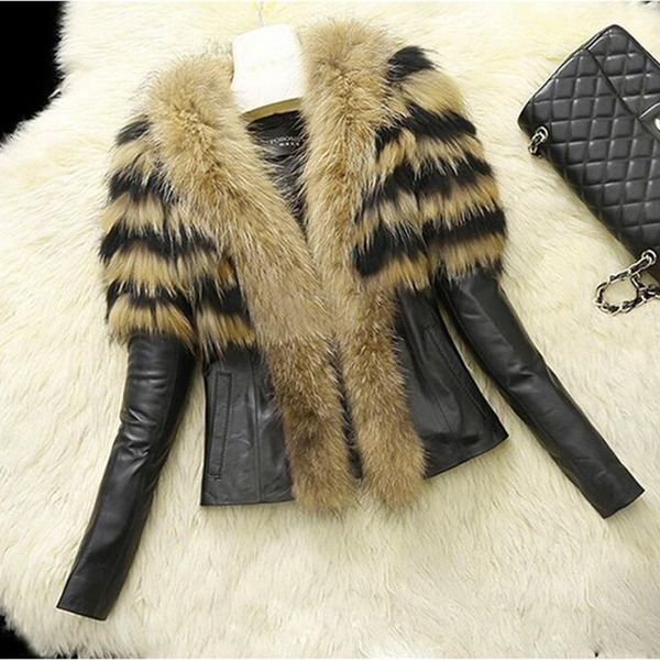 faux fur coat women autumn winter faux sheepskin raccoon fur splice short jacket students plus size 6xl outerwear h607, Black
faux fur coat women autumn winter faux sheepskin raccoon fur splice short jacket students plus size 6xl outerwear h607, Black