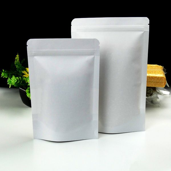 white 50pcs/lot 10*15cm stand up kraft paper doypack heat seal poly zipper pack bag resealable party valve bag 
white 50pcs/lot 10*15cm stand up kraft paper doypack heat seal poly zipper pack bag resealable party valve bag