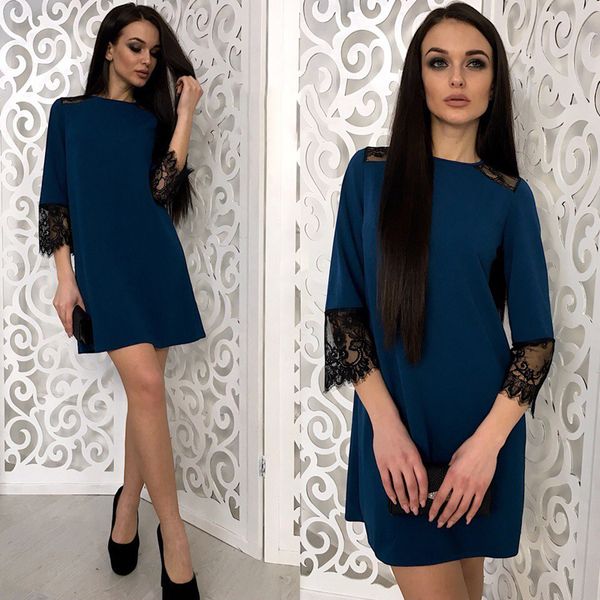 2018 новых женщин кружева лоскутное платье мода лето о-образным вырезом 3/4 кружева рукавом повседневная партия мини-line dress vestidos, White;black
2018 новых женщин кружева лоскутное платье мода лето о-образным вырезом 3/4 кружева рукавом повседневная партия мини-line dress vestidos, White;black