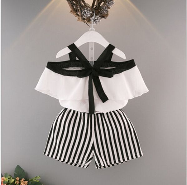 2018 new baby girls sets children chiffon stripe outfits girl lotus leaf + striped shorts 2 pcs set kids summer fashion suits, White
2018 new baby girls sets children chiffon stripe outfits girl lotus leaf + striped shorts 2 pcs set kids summer fashion suits, White