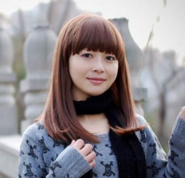 pretty medium brown fashion straight new wig hair, Black;brown