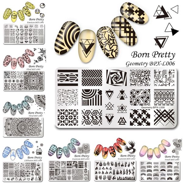 born pretty 12*6cm rectangle stamp template nail plates christmas halloween floral manicure nail art image plate bpx-l001-l012, White
born pretty 12*6cm rectangle stamp template nail plates christmas halloween floral manicure nail art image plate bpx-l001-l012, White