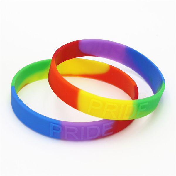 1pc fashion rainbow colour pride silicone wristband embossed racelet &bangles women men gift jewelry sh083, Golden;silver
1pc fashion rainbow colour pride silicone wristband embossed racelet &bangles women men gift jewelry sh083, Golden;silver