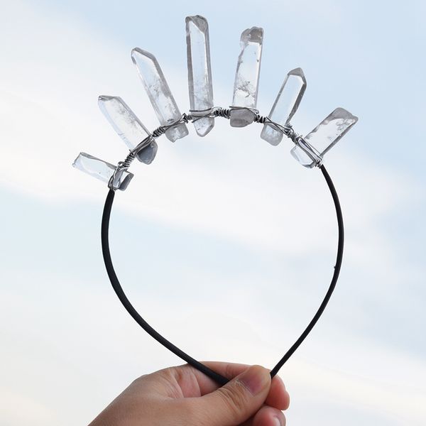 handmade raw crystal hairbands lolita crown tiara headbands princess angel hair jewelry for women party accessory, Silver
handmade raw crystal hairbands lolita crown tiara headbands princess angel hair jewelry for women party accessory, Silver