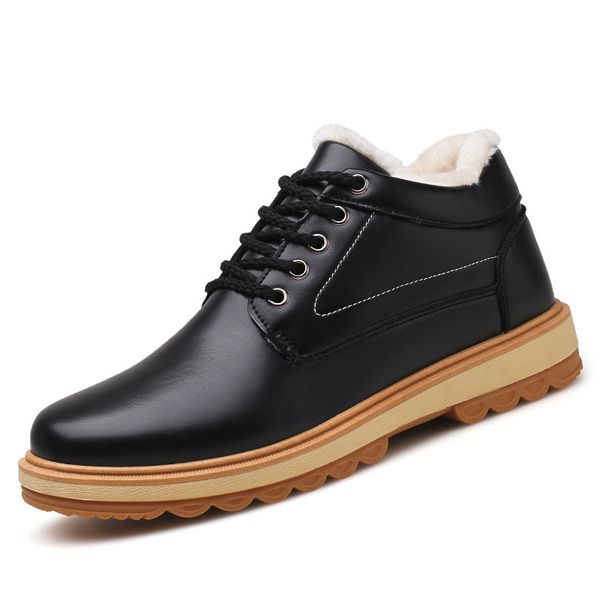 2018 size 39-44 men winter warm boots casual shoes men fashion plush snow boots ankle fur leather footwear male snow, Black
2018 size 39-44 men winter warm boots casual shoes men fashion plush snow boots ankle fur leather footwear male snow, Black