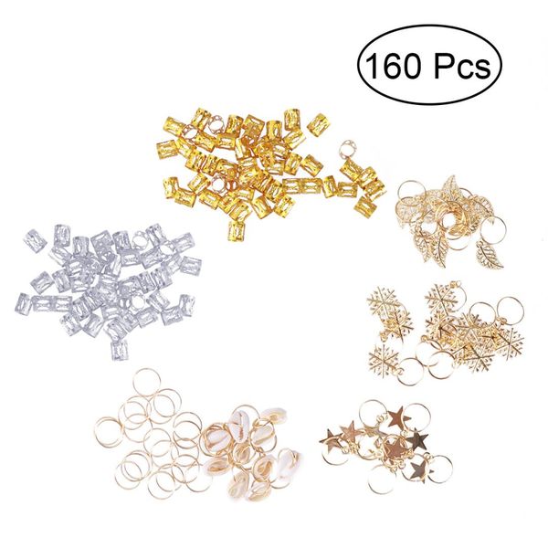 160pcs hair jewelry rings metal portable diy hair dreadlocks rings braid clips jewelry cuffs accessory pendants decors
160pcs hair jewelry rings metal portable diy hair dreadlocks rings braid clips jewelry cuffs accessory pendants decors