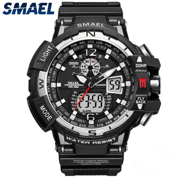 smael digital watch men 2018 mens watches led electronic quartz watch sport clock relogio masculino, Slivery;brown
smael digital watch men 2018 mens watches led electronic quartz watch sport clock relogio masculino, Slivery;brown