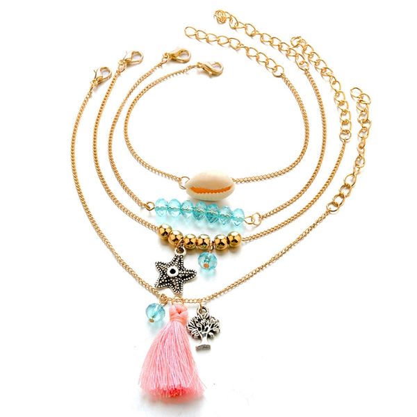 women's bracelet new fashion tassels shells starfish big trees simple wedding jewelry 4 pcs/set bracelet & bangle, Golden;silver
women's bracelet new fashion tassels shells starfish big trees simple wedding jewelry 4 pcs/set bracelet & bangle, Golden;silver