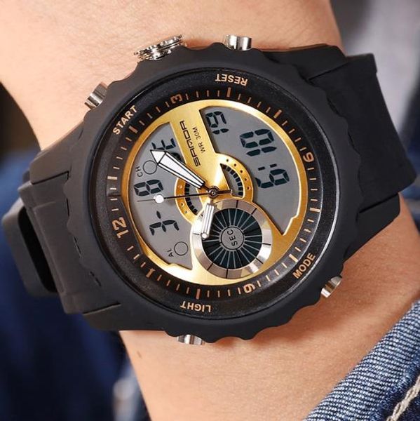 new watch outdoor sport multi-functional men's street trend electronic watch waterproof fashion sport watch sell, Slivery;brown
new watch outdoor sport multi-functional men's street trend electronic watch waterproof fashion sport watch sell, Slivery;brown