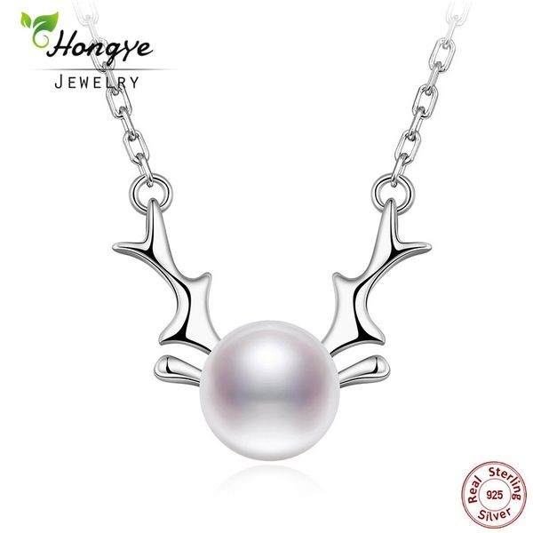 hongye 100% silver 925 jewelry sterling silver necklace for women deer horn and pearl pendant necklace come with chain
hongye 100% silver 925 jewelry sterling silver necklace for women deer horn and pearl pendant necklace come with chain