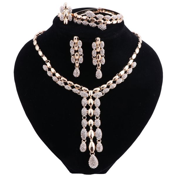 retro african beads jewelry sets women wedding gold color crystal party fashion bridal necklace earrings accessories, Black
retro african beads jewelry sets women wedding gold color crystal party fashion bridal necklace earrings accessories, Black