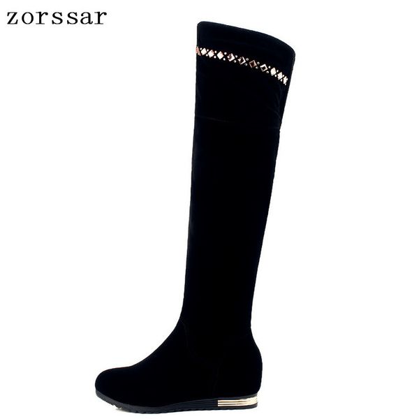 zorssar} fashion faux suede flat heel women over the knee boots winter warm plush inside snow boots womens thigh high, Black
zorssar} fashion faux suede flat heel women over the knee boots winter warm plush inside snow boots womens thigh high, Black
