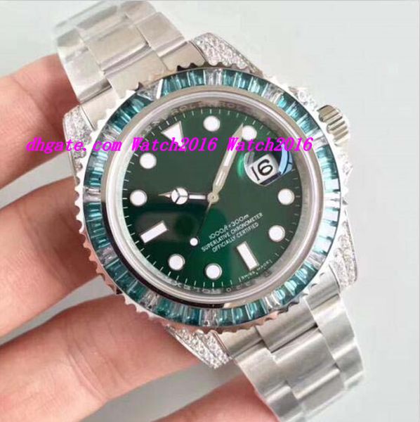 luxury watch watch automatic green diamond bezel eta 2836 automatic date men 116610 dive sport watches, Slivery;brown
luxury watch watch automatic green diamond bezel eta 2836 automatic date men 116610 dive sport watches, Slivery;brown