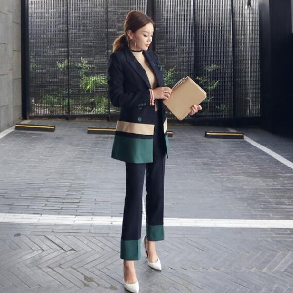 2018 autumn womens 2 piece pant suits women casual office business suits formal work wear sets elegant pant af439, Gray
2018 autumn womens 2 piece pant suits women casual office business suits formal work wear sets elegant pant af439, Gray