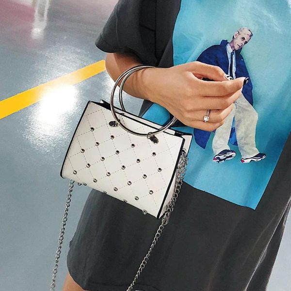 pu leather women crossbody bags female rivets chain round ring handle mini tote ladies handbags bolsa feminina
pu leather women crossbody bags female rivets chain round ring handle mini tote ladies handbags bolsa feminina