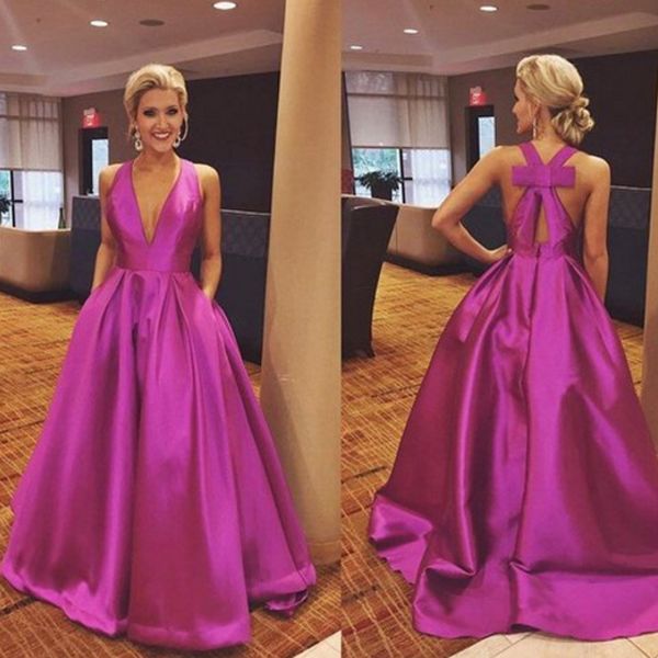 gorgeous a line pink long prom dress with ribbon back dress party evening v neck evening gown, Black
gorgeous a line pink long prom dress with ribbon back dress party evening v neck evening gown, Black