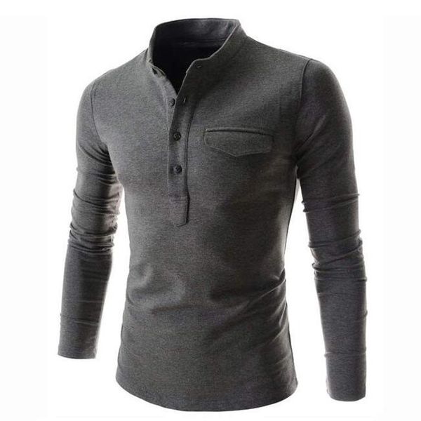 new design solid color shirt men 2018 fashion stand collar gray long sleeve shirt casual false pocket henley, White;black
new design solid color shirt men 2018 fashion stand collar gray long sleeve shirt casual false pocket henley, White;black