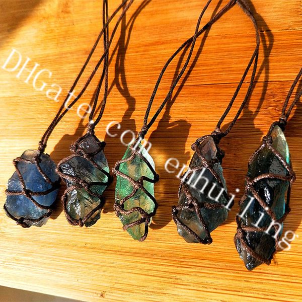 10pcs orm random color 25mm-35mm netted raw fluorite stone necklace handmade macrame rough blue green fluorite crystal pendant necklace, Silver
10pcs orm random color 25mm-35mm netted raw fluorite stone necklace handmade macrame rough blue green fluorite crystal pendant necklace, Silver