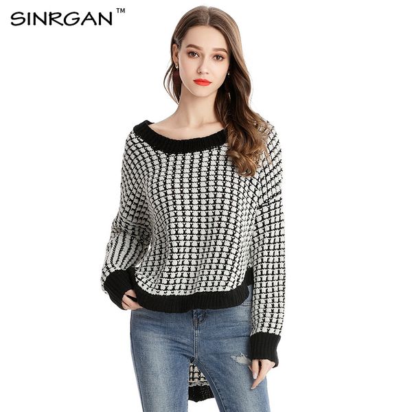 sinrgan western style knitted sweater 2018 autumn fashion solid o-neck irregular women pullovers loose winter long sleeve, White;black
sinrgan western style knitted sweater 2018 autumn fashion solid o-neck irregular women pullovers loose winter long sleeve, White;black