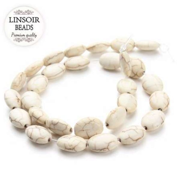 linsoir 10*15mm oval genuine white turquoises beads loose natural stone beads for diy jewelry making accessories 40cm/strand, Black
linsoir 10*15mm oval genuine white turquoises beads loose natural stone beads for diy jewelry making accessories 40cm/strand, Black