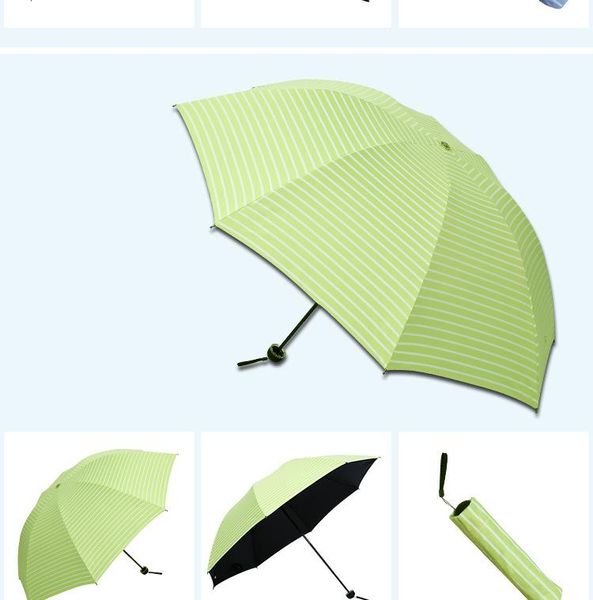 

jarwee folding umbrella stripe printed sunny and rainy day umbrella ultraviolet-proof sun