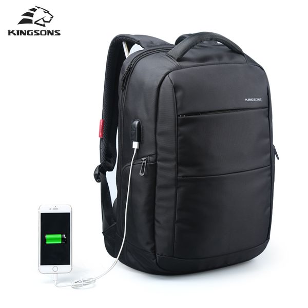 

kingsons external charging usb function school backpack anti-theft boy's girl's dayback women travel bag 15.6 inch 2017 new