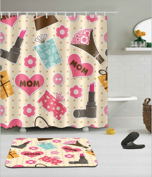 lady cosmetics pattern 3d print custom waterproof bathroom modern shower curtain polyester fabric bathroom curtain door mat sets
lady cosmetics pattern 3d print custom waterproof bathroom modern shower curtain polyester fabric bathroom curtain door mat sets