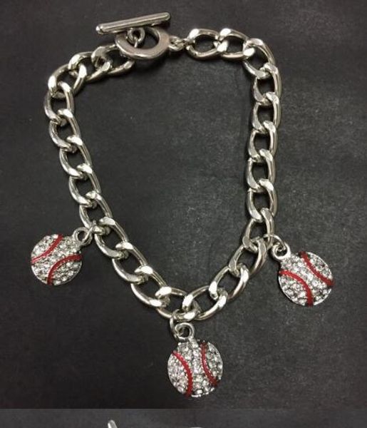 10pcs/lot new crystal baseball charm bracelet with silver link chain toggle clasps sports fashion club team jewelry drop ship, Golden;silver
10pcs/lot new crystal baseball charm bracelet with silver link chain toggle clasps sports fashion club team jewelry drop ship, Golden;silver