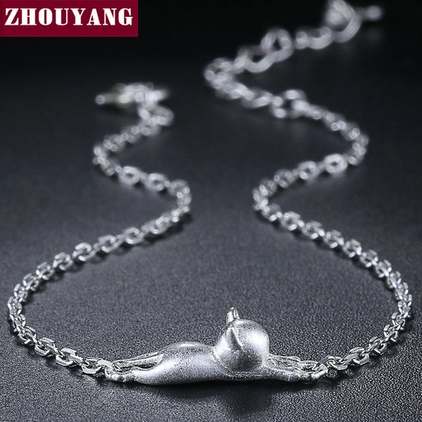 zhouyang s925 bracelet for women 3d lovely cat 925 sterling silver white gold color fashion jewelry daily birthday gift hy020, Black
zhouyang s925 bracelet for women 3d lovely cat 925 sterling silver white gold color fashion jewelry daily birthday gift hy020, Black