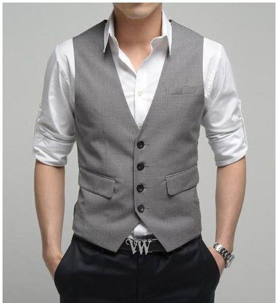 2017 grey formal business mens waistcoat groomsmens vest wedding prom party mens vests custom made casual wear, Black;white
2017 grey formal business mens waistcoat groomsmens vest wedding prom party mens vests custom made casual wear, Black;white