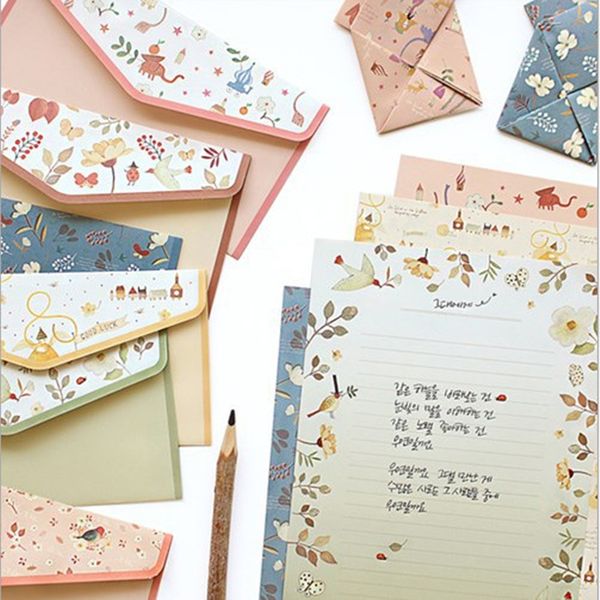 vintage creative cute cartoon lovely 4 paper letter+ 2 envelope set kawaii floral sweet patten nvelopes school office supplies
vintage creative cute cartoon lovely 4 paper letter+ 2 envelope set kawaii floral sweet patten nvelopes school office supplies
