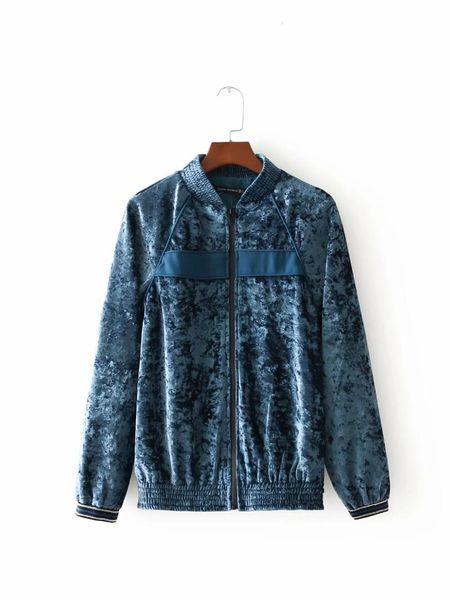 g0817t17 europe and america 2018 new autumn leisure velvet zipper jacket 8406, Black;brown
g0817t17 europe and america 2018 new autumn leisure velvet zipper jacket 8406, Black;brown