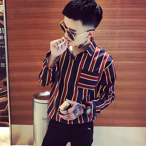 spring autumn new design fashion men's long sleeve striped shirts korean slim nightclubs turn-down collar plaid shirts male, White;black
spring autumn new design fashion men's long sleeve striped shirts korean slim nightclubs turn-down collar plaid shirts male, White;black