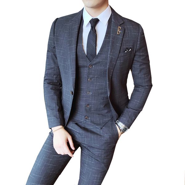gentleman vintage suit pinstripe classic decent men suit wedding groom party business casual slim fit navy red grey 3 pieces set, White;black
gentleman vintage suit pinstripe classic decent men suit wedding groom party business casual slim fit navy red grey 3 pieces set, White;black