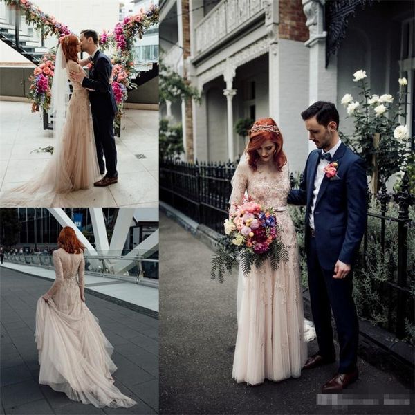 elegant a line champagne wedding dresses with 3/4 long sleeves sweep train ribbon 3d floral appliqued wedding bridal gown plus size, White
elegant a line champagne wedding dresses with 3/4 long sleeves sweep train ribbon 3d floral appliqued wedding bridal gown plus size, White